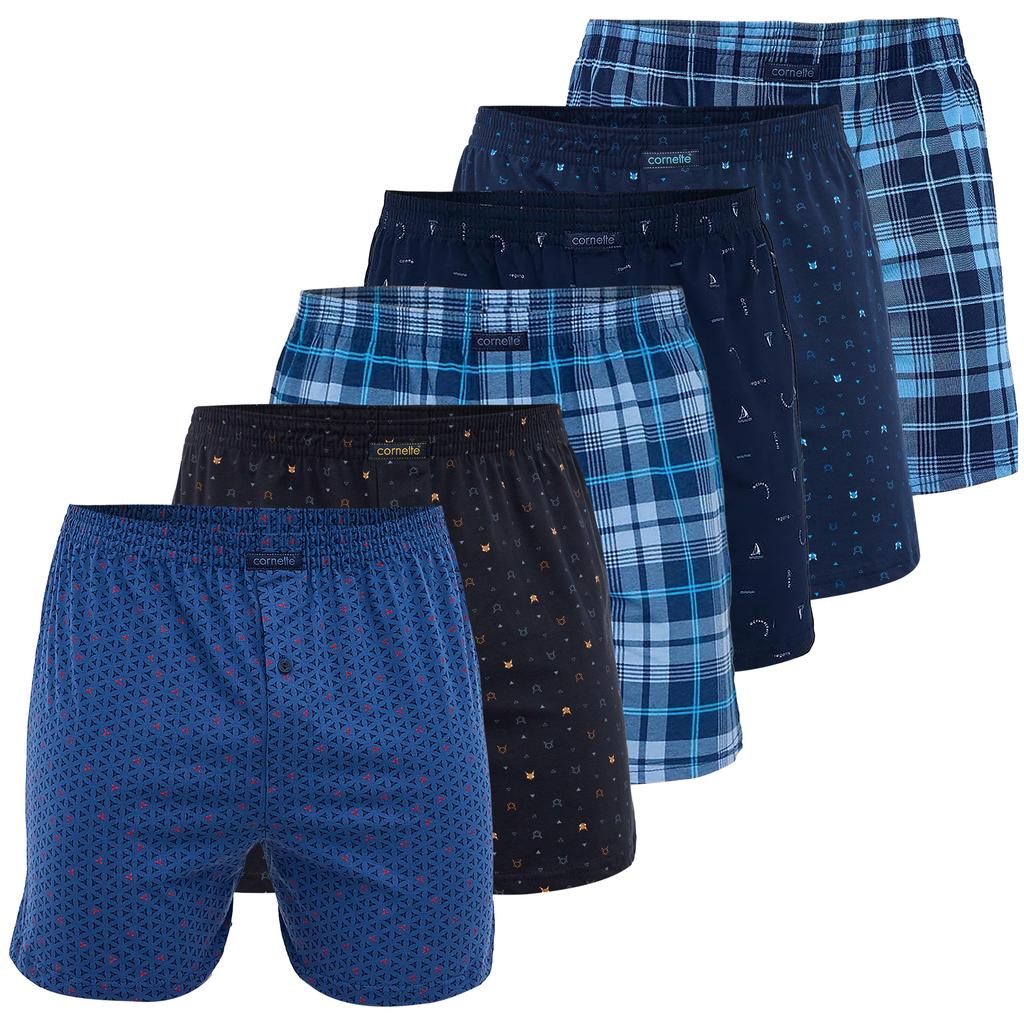 Men's Loose Boxer Shorts - Cornette - Cotton, 6-Pack, Model Bm004 Comfort