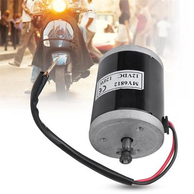 Moteur à balais My6812 12V 120W Haute Vitesse Petit Moteur à Balais Avec Poulie à Courroie Accessoire pour Trottinette Électrique et Vélo Électrique Moteur à Balais pour Vélo