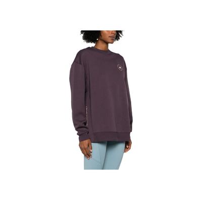 Stella McCartney Bequemes einfarbiges lässiges Langarm-Sweatshirt Damen Sweatshirt Grau Lila IW9854