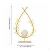 Crystal Ball Contemporary Chic metal Ornament Handcrafted Look Decorative Sphere Feather Leaf C