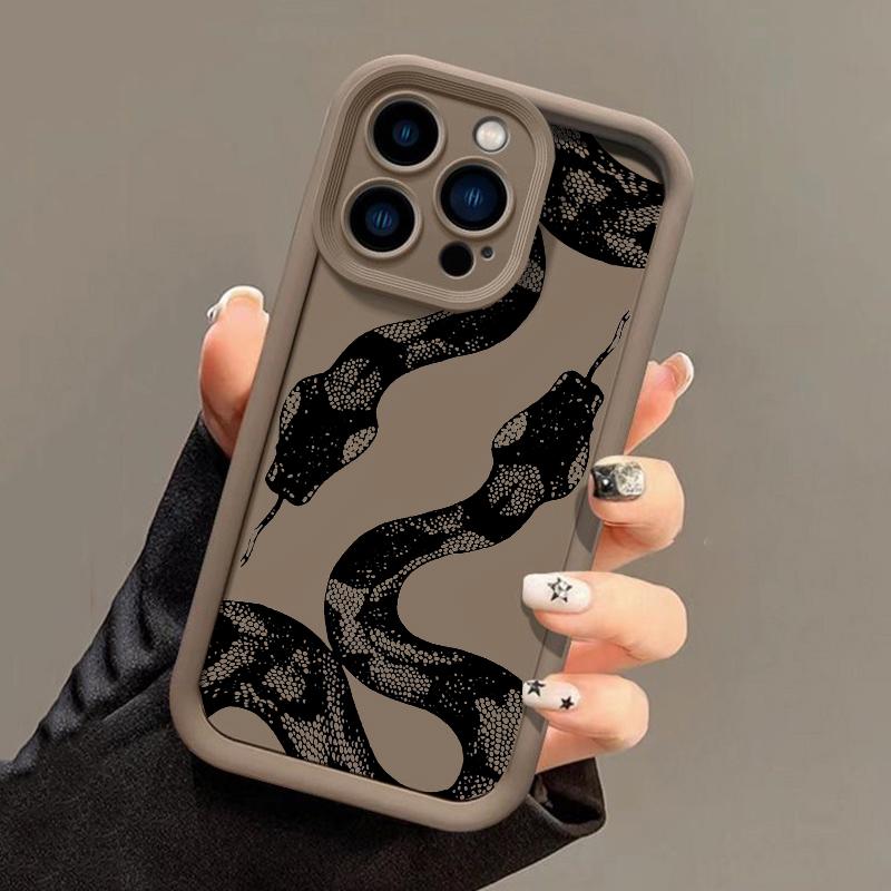 Doodle Snake Case For Samsung Galaxy A32 A15 A53 A33 A73 A21S A51 A31 A71 A30 A20 A03S A22 A12 A03 A13 A23 M54 A50 A50S A30S