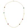 Colored Natural Stone Stainless Steel Necklace Sweater Chain, Wind Dopamine Jewelry Female Nc-2496