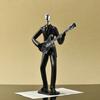 Minimalist Black Resin Figurines, Modern Abstract Musician & Golfer Statues, Luxury Home Decor for Living Room TV Stand Entryway Wine Cabinet, Unique