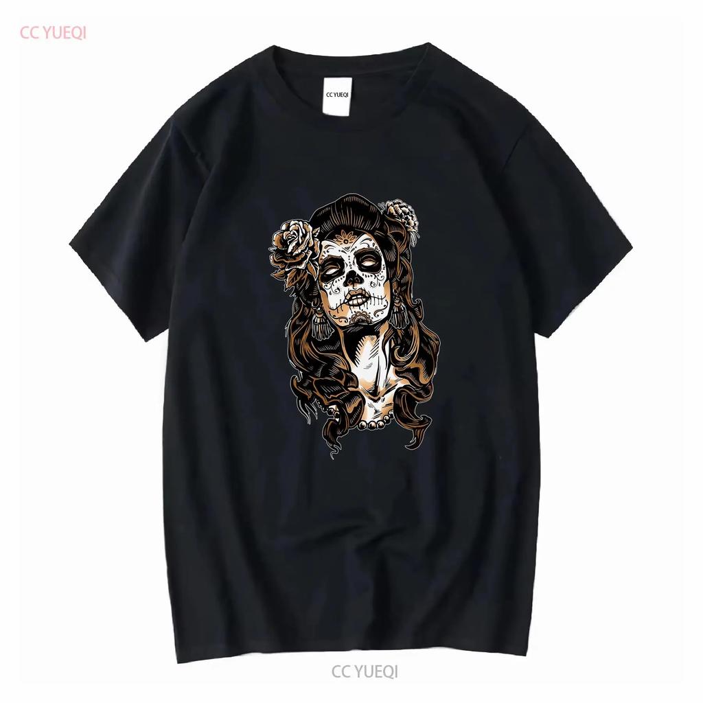 CATRINA Tattoo Mexico Calavara Pin Up T Shirt Mexican Death Head vintage Washed Slightly Soft designer clothes Stylish