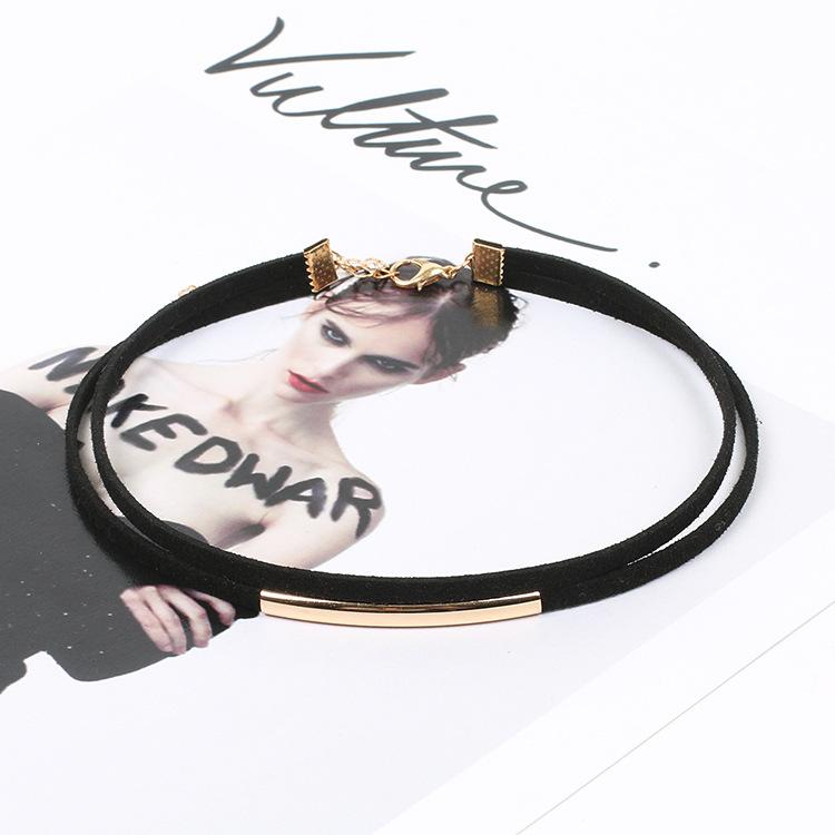 Women Fashion Necklace Double Layer Simple Short Paragraph Clavicle Chain Gift