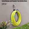 Space Saving Storage Rack Heavy Duty Garden Hose Holder, Wall Mount Iron Water Garage Organization System Hanger, Multi-functional Organizer Hook for