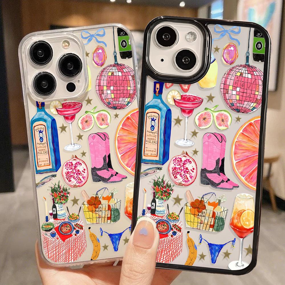 Acrylic Phone Case for iPhone 11 12 13 14 Pro 12 14 16 Pro Max for Samsung A16 A36 A56 S24 FE High-quality Painted Anti-fall Mobile Phone Case