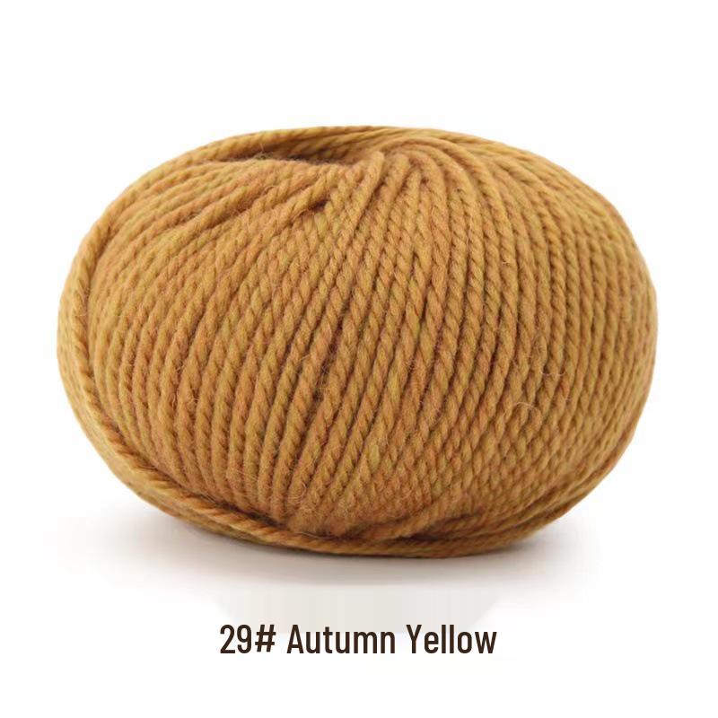 Yak Down 3-Strand Wool Yarn for Hand-Knitted Medium-Thick Sweaters, Cardigans, Scarves, and Hats
