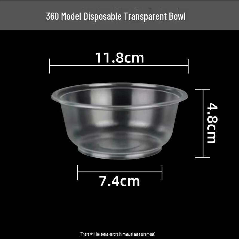 Disposable Transparent Round Plastic Bowl with Lid