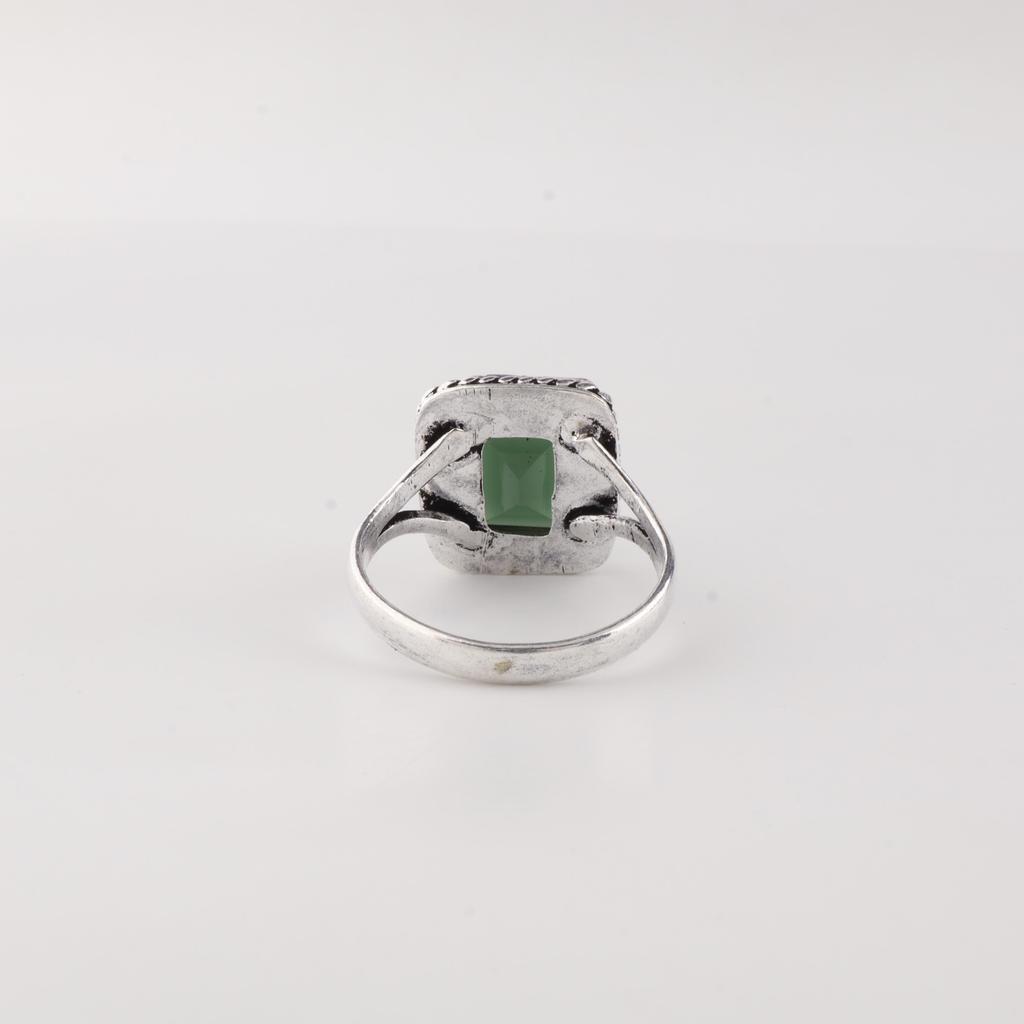 Grüner Turmal Edelstein 925 Sterling Silber Damenschmuck Handgefertigt Design Ring Geschenk für Ehefrau RR-71-17