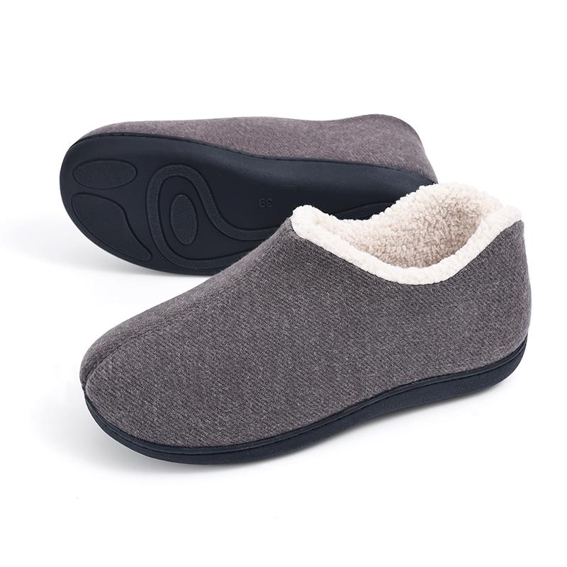 Fashion Shevalues Winter Indoor Cotton Shoes For Women Cozy Faux Plush Slippers For Home Classic Closed Warm Anti-skid Rubber Sole Shoes