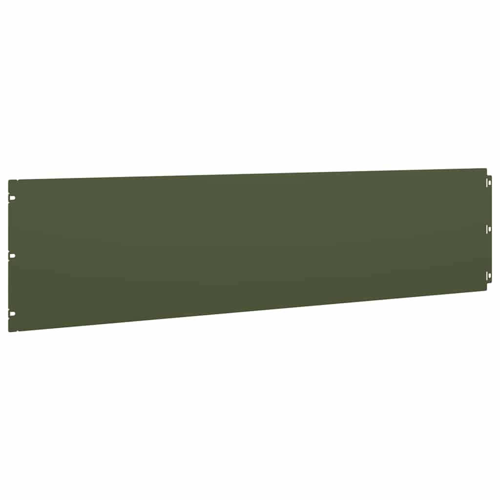 Lawn Edging 20 Pcs Olive Green 25 X 103 Cm Cold Rolled Steel