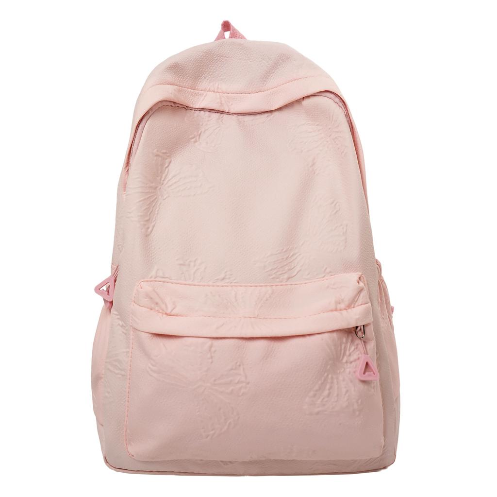 Sac à dos Frais dans le vent Papillon Sac à dos Étudiante Collège Sac d'école Grande Capacité Léger Polyvalent Design Gaufré Sac à dos