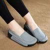 Women Cow Suede Slip-on Loafers Fashion Platform Shoes Wedge Heels Ladies Casual Shoes for Working Walking Traveling