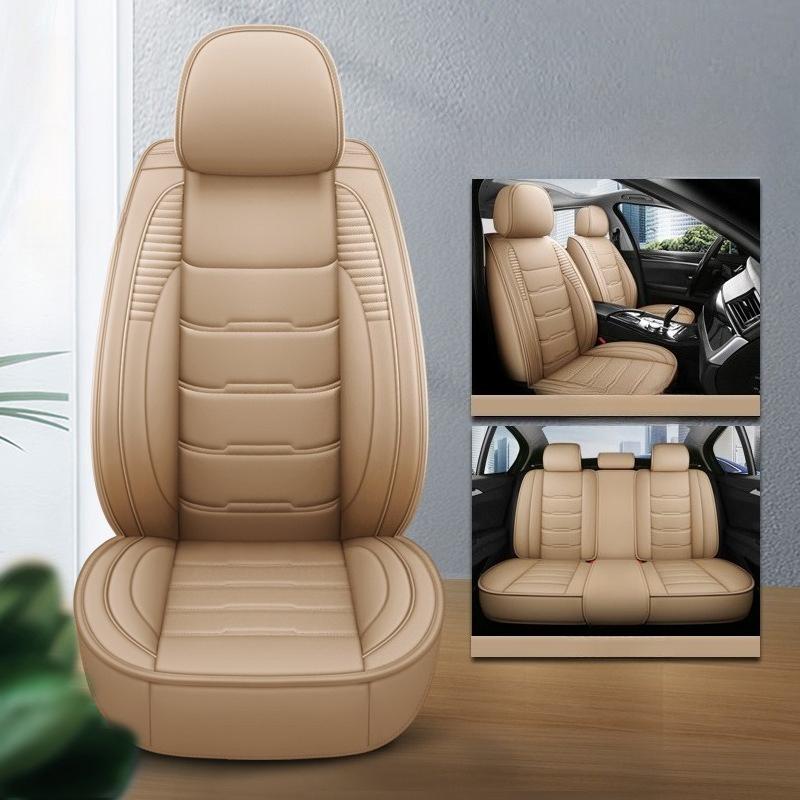 Five-Seat All-Around Car Seat Covers Suitable for All Seasons, Made of Durable and Breathable Faux Leather, Providing Protection for Car Interiors