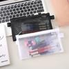 Transparent Mesh Storage Bag Cosmetic Makeup Organizer Travel Toiletry Bag 20.5*12cm 20*6cm Lipstick Storage Pouch Pencil Case