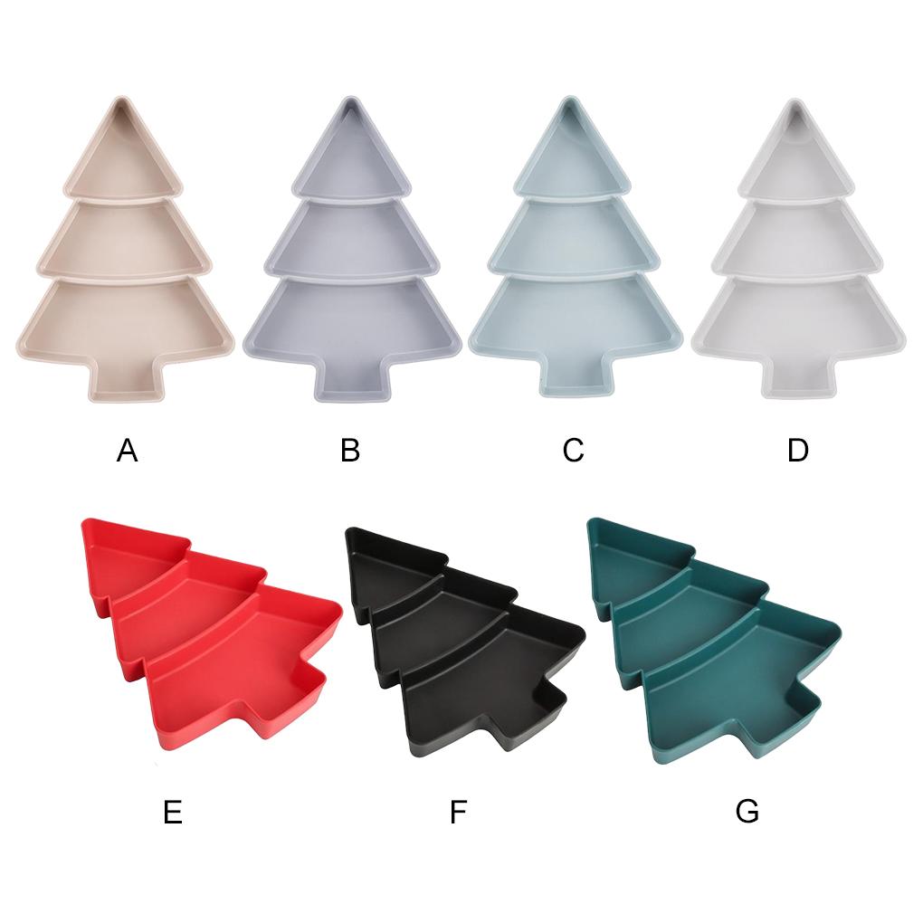 Christmas Tree Shaped Candy Snacks Tray Melon Forseeds Nut Bowl Durable Plastic Household Snack Tray