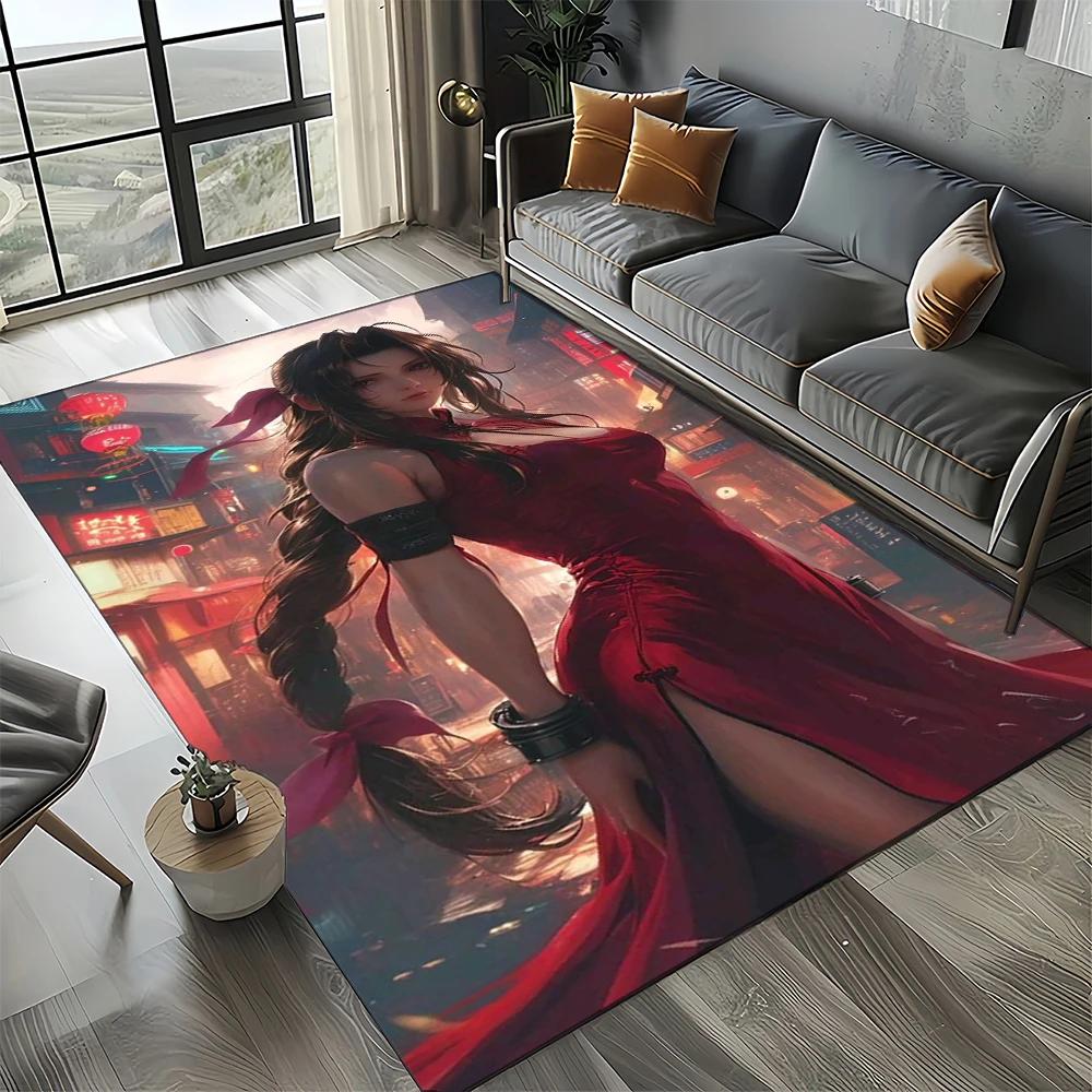 2025 New Style Cloud Tifa Aerith Final Fantasy Games Carpet Rug for Home Living Room Bedroom Sofa Doormat Non-slip Floor Mat