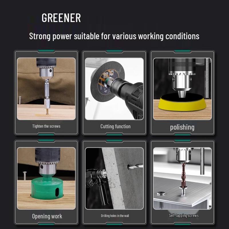 Green Forest 710W Impact Drill CN plug (adapter included)