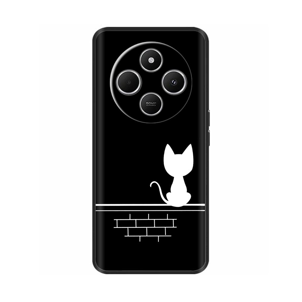 Luxury Painted Case For Redmi 14R 5G Soft Black Silicone Bumper Back Cover for Xiaomi Redmi 14R 14C Cases Funda Shockproof Shell