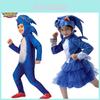 Costume de Cosplay Sonic Combinaison Pour Enfants Halloween Jeu de Rôle