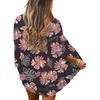 YYFS Blusas y Camisas de Moda Casual de Verano Primavera para Mujer con Estampado de Patrón Floral y Mangas 3/4