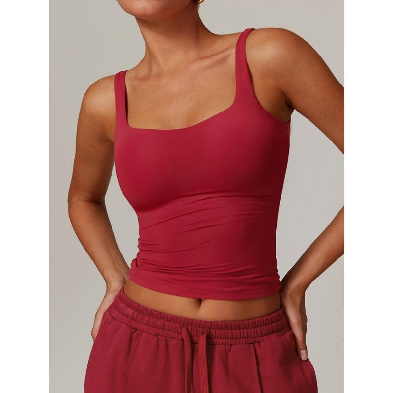 

Новый жилет с квадратным вырезом спортивный топ для йоги супермягкий нейлон фитнес на открытом воздухе XL