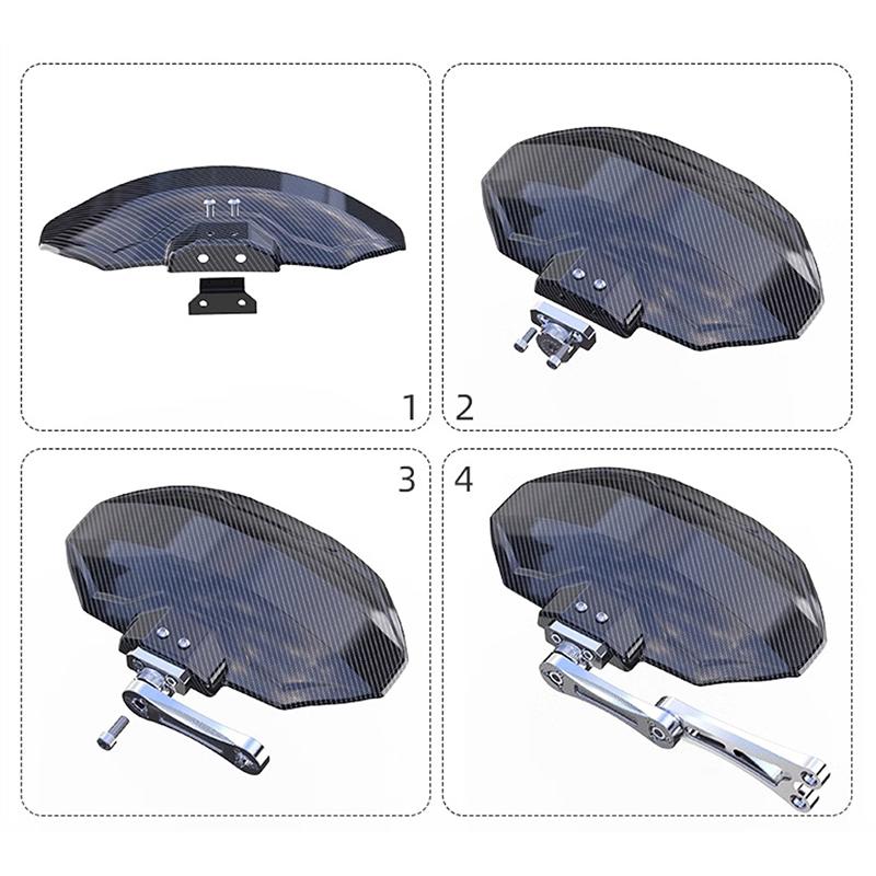 Motorcycle Fenders Carbon Fiber Textured Fenders Electric Vehicle Fenders Universal Carbon Fiber