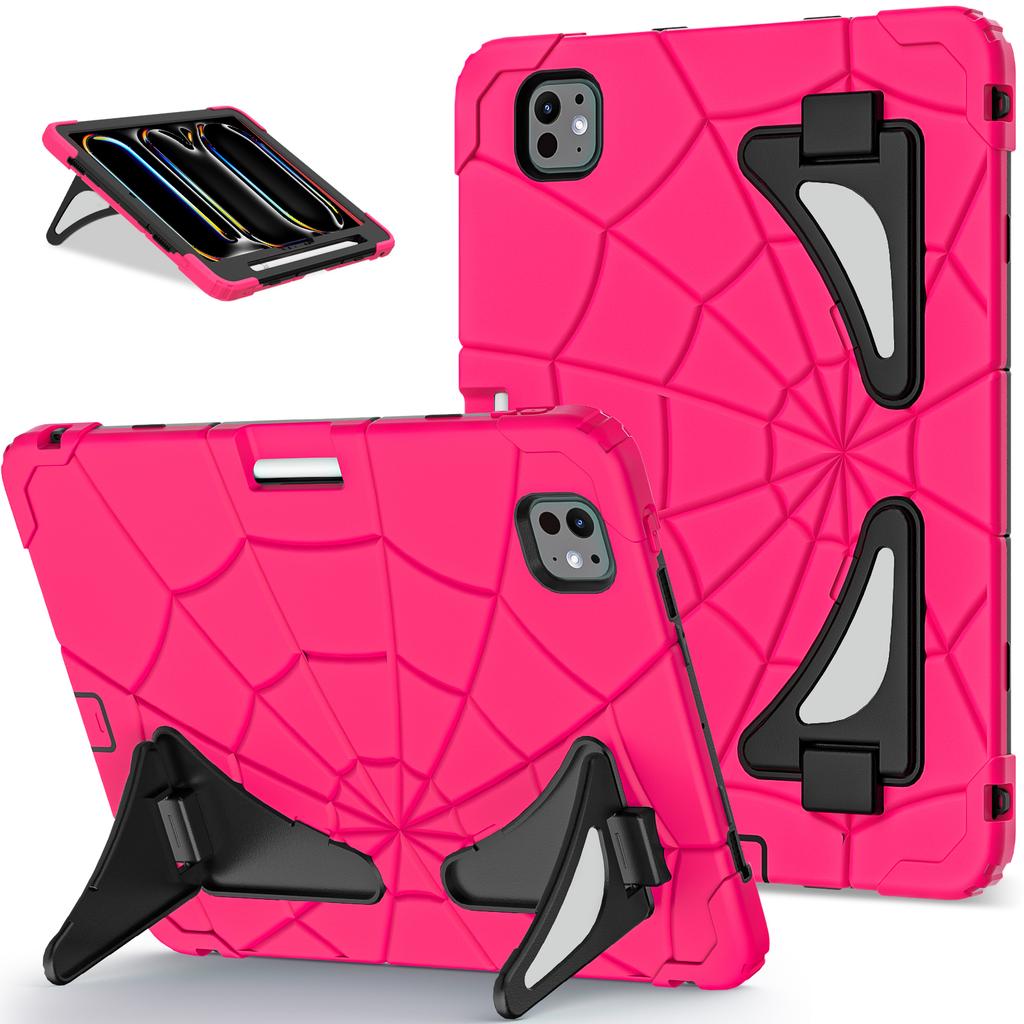 For iPad Pro 11 (2025)/11 (2024) Case Silicone+PC Kickstand Tablet Cover