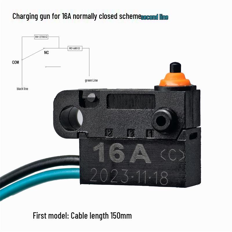 Waterproof IP67 Built-in Resistor Wiring Harness Micro Switch for New Energy Charging Gun