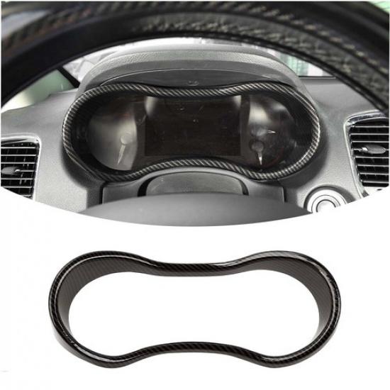 Carbon Fiber Dash Track Pack Gauge Bezel Cover Trim for Dodge Durango 2014-