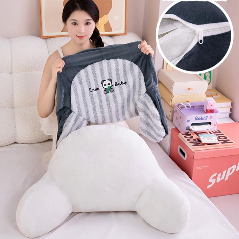 Cartoon Cute Backrest Bedside Pillow Dormitory Bed Reading and Playing Sofa Waist Support Office Bedside Cushion Large Pillow