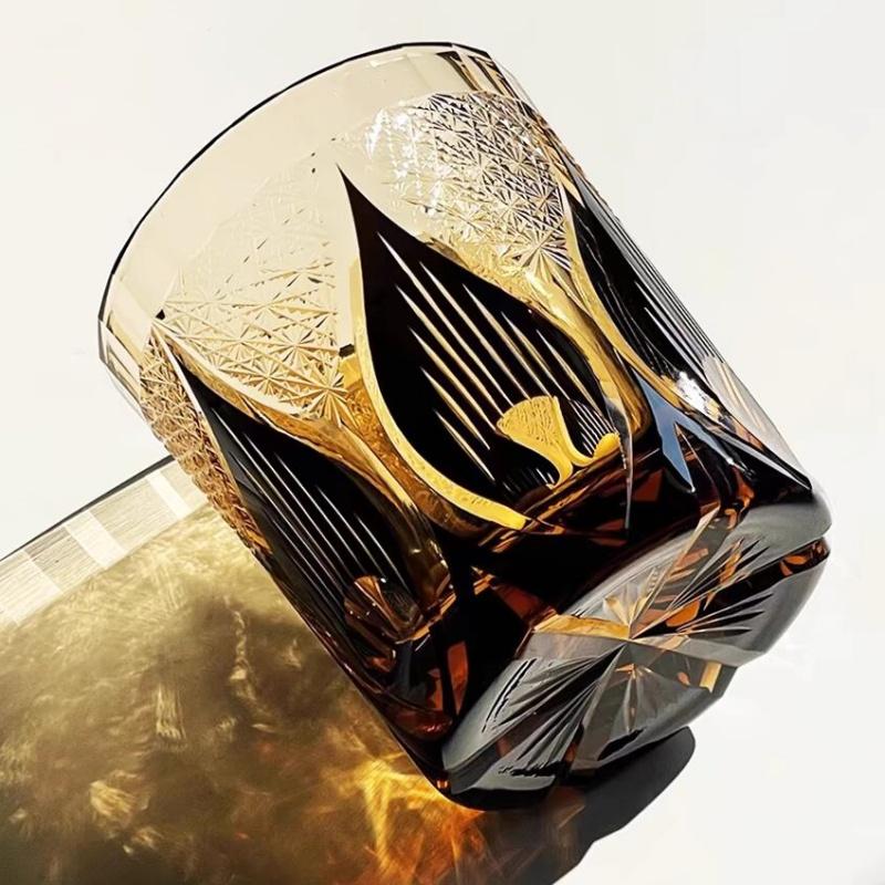 Japanese Crystal Whiskey Glasses Old Fashioned