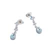 New Fashion Blue Water Drop Geometric 925 Sterling Silver Jewelry Temperament Exquisite Earrings E059