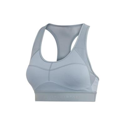 Solid Color Medium Support Knitted Sports Bra Women Underwear Blue EA2222