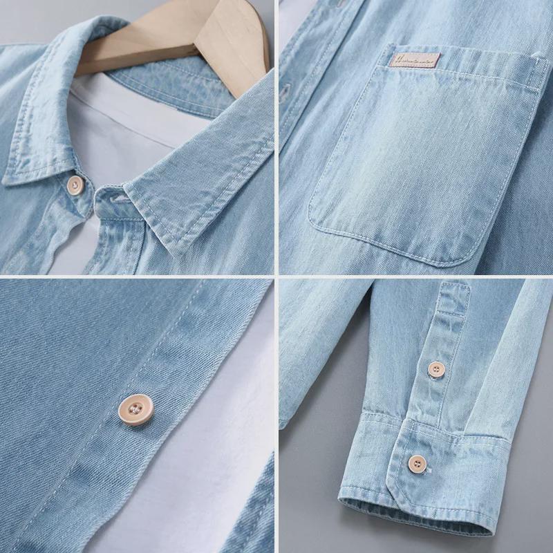 JM230 Men's Casual Cotton Long Sleeve Cardigan Shirt