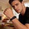 Yousheng Adjustable Men Rope Bracelet Infinity Knot Bracelet Simple Black Rope Bracelet with Card Gift for Husband Boyfriend Brother