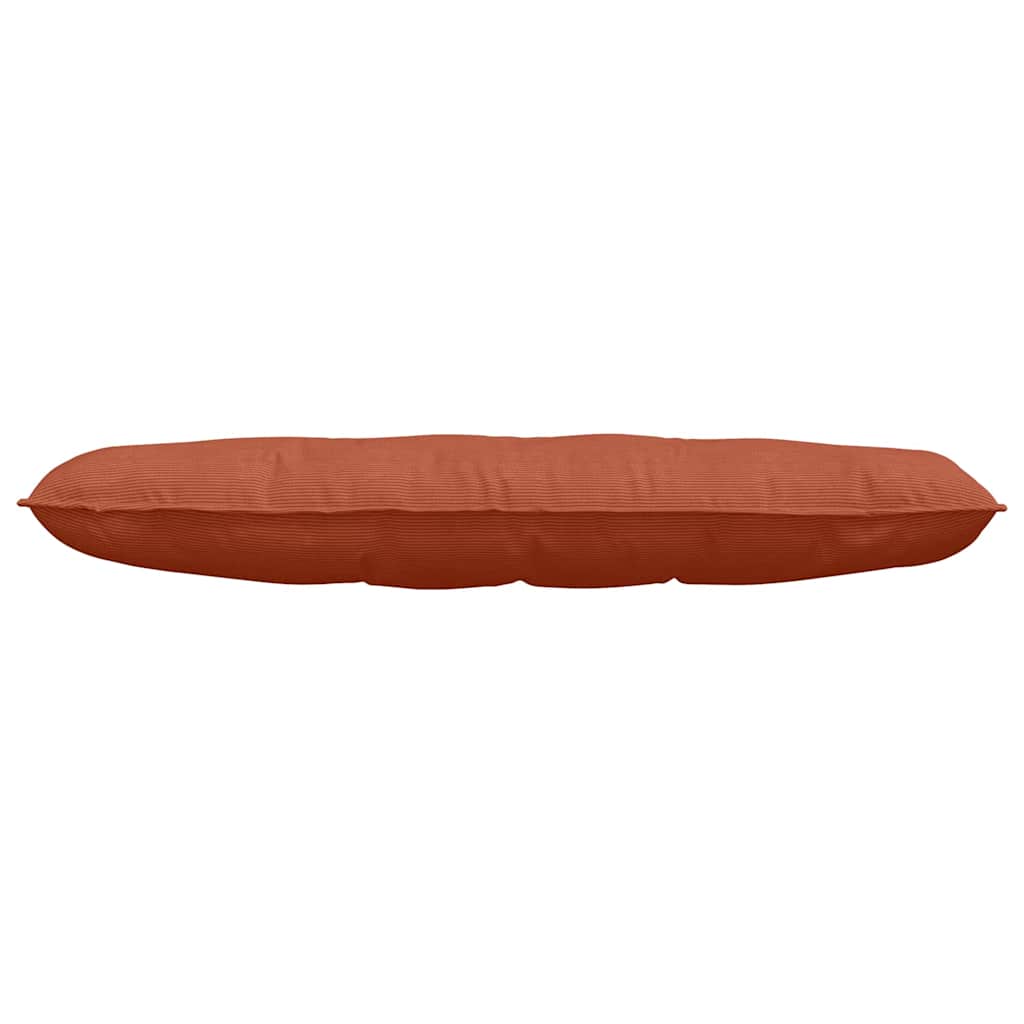 Back Cushion Red Orange 140 x 50 cm Corduroy Fabric
