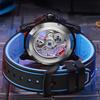 MUSANFIGO double-sided hollow men's fully automatic watch, silicone strap, mechanical movement men's night light waterproof fash