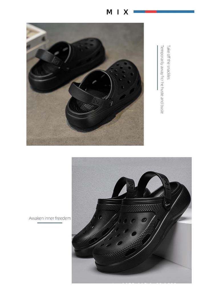 Baotou 2024 Men's EVA Beach Slippers – Non-Slip, Breathable Outdoor Shoes