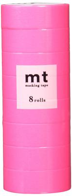 Kamoi Kakoshi Mt Masking 8 15mm Wide X Shocking MT08P209R Tape, Pack, 7m, 209, Pink,