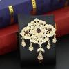 Scratch Resistant Crystal Women Brooch Gold Tone Morocco Jewelry for Arabic Hijab Silk Scarf Long Lasting Shine