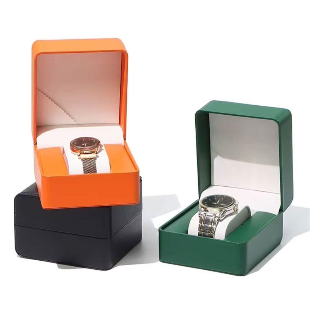 with Pillow Wristwatch Display Case PU Leather Travel Jewelry Organizer  for Men Gift