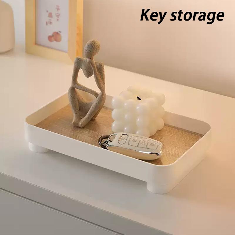 Quadratische Schale Holz Hautpflegeprodukt-Auslage Schlüssel Schreibtisch-Organizer