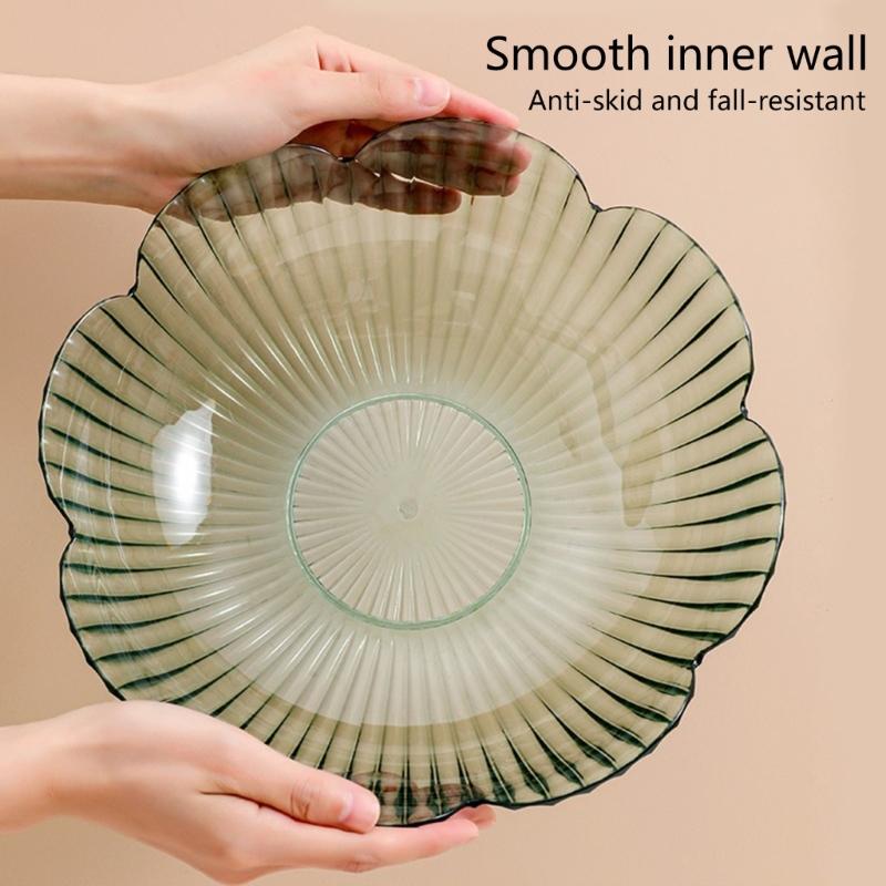 Fruit Plate Dinner Bowl Salad Plate Snacks Dessert Plate Wedding Candy Plate Plastic Serving Plate Decorative Bowl