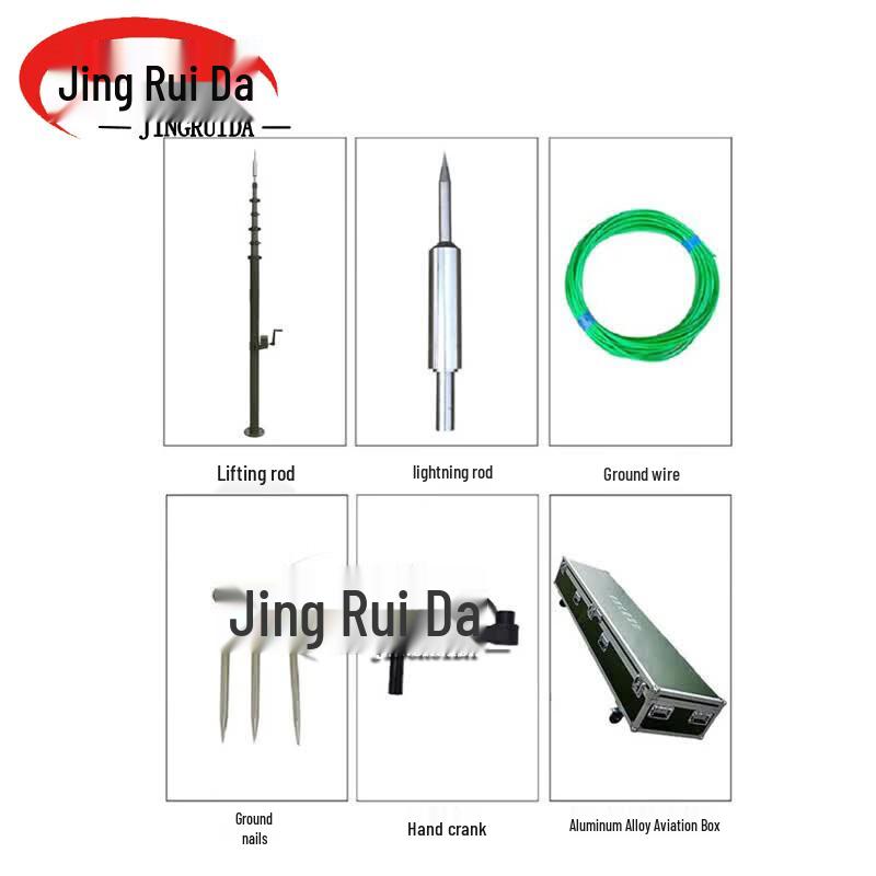 JINGRUIDA Portable Manual Lifting Lightning Rod Kit
