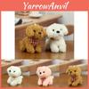 Charming Miniature Teddy Dog Plush Keychain With Ultra Soft Material And Colors