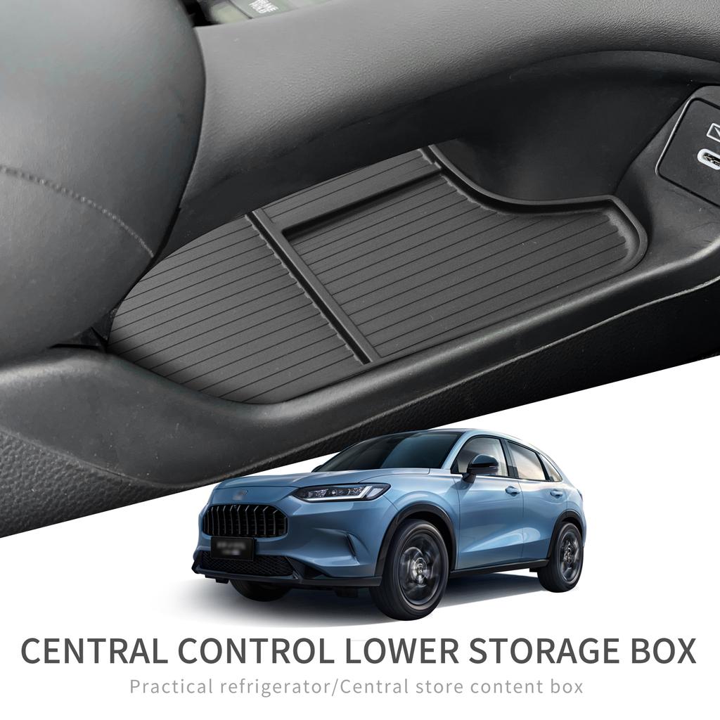 For Honda ZR-V 2025 HR-V US.Version Center Console Storage Box TPE Car Central Lower Layer Tray Organizer Accessories Tidying