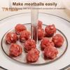 Máquina para hacer albóndigas de acero inoxidable, 6/12 bolas, manual, para cocina, extruida, herramienta fácil de limpiar