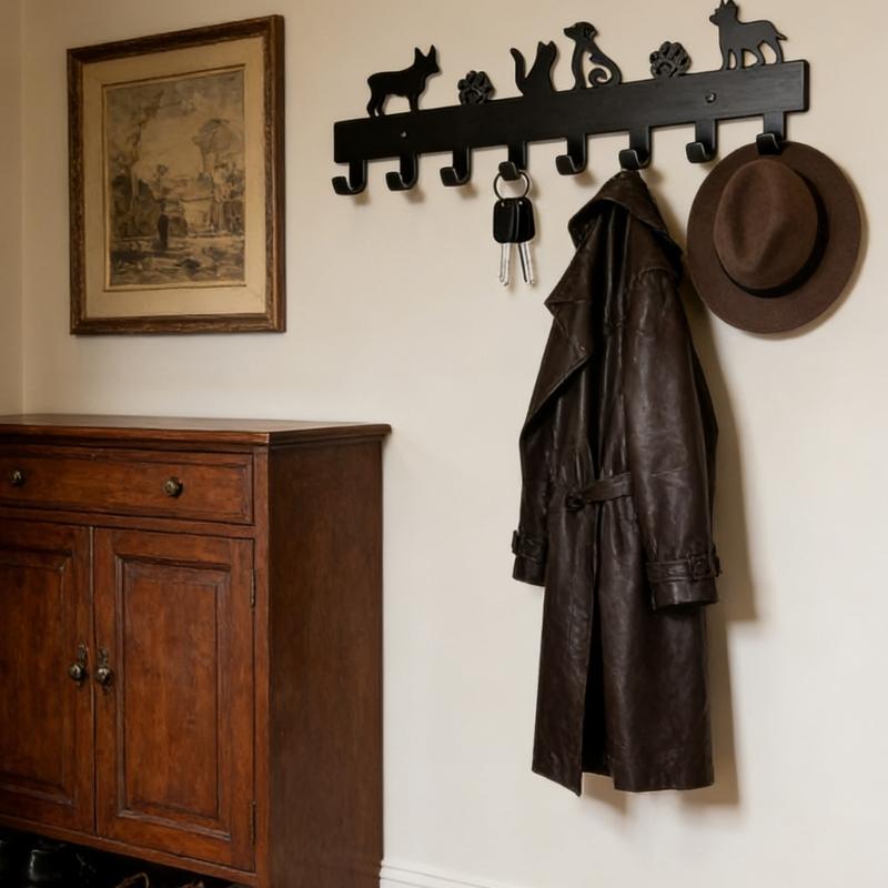 Animal Shape Wall Mount Hook Strong Metal Materials Ideal For Hanging Coat Towels Bags Home Or Workplaces Organization